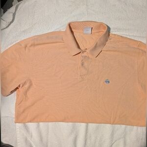 Brooks Brothers Men's Peach Polo Shirt